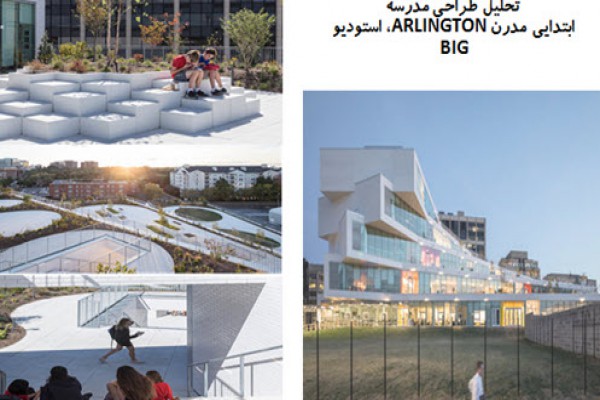 دانلود پاورپوینت تحلیل طراحی مدرسه ابتدایی مدرن ARLINGTON 2021