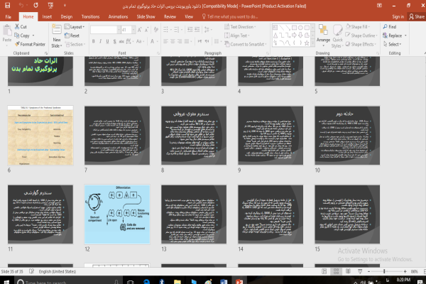 پاورپوینت بررسی اثرات حاد پرتوگیری تمام بدن