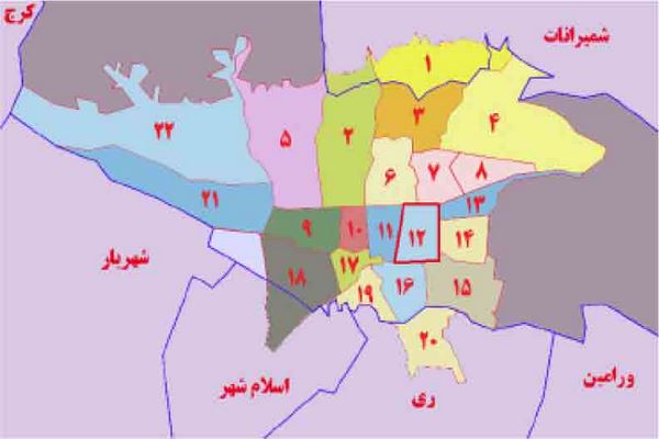 دانلود مطالعات منطقه 12 تهران 2021